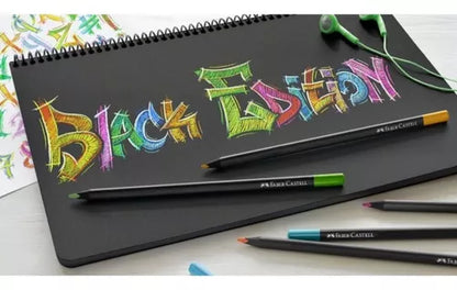 Lápices de Colores Faber Castell Super Soft Black Edition 12 Pz - MarchanteMX