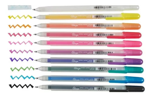 Kit De Plumas De Gel Sakura Gelly Roll Glaze Efecto 3d 12 Pz