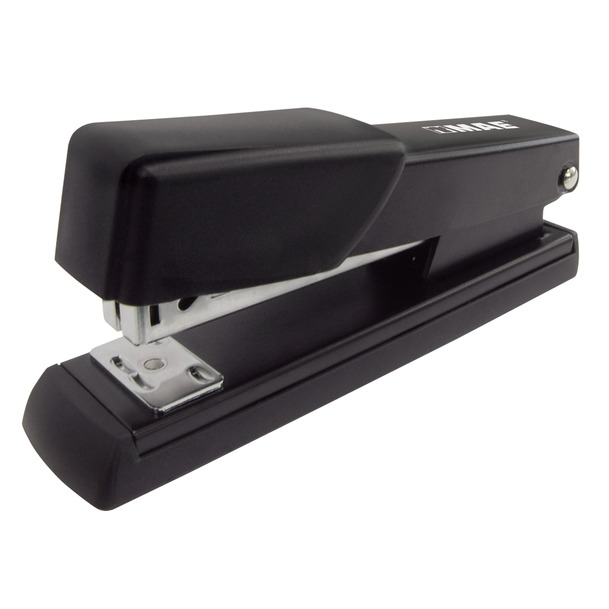 Engrapadora Media Tira Mae Metalica Negra Oficina Escuela