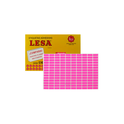 Etiqueta lesa grande.fluorescente del numero 4 rosa