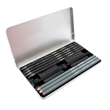 Estuche Para Dibujo Con Lápices Y Barras De Carbón - MarchanteMX