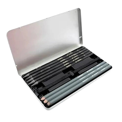 Estuche Para Dibujo Con Lápices Y Barras De Carbón - MarchanteMX