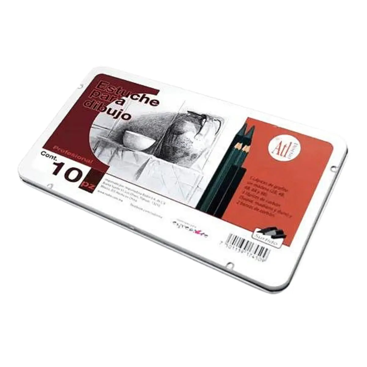 Estuche Para Dibujo Con Lápices Y Barras De Carbón - MarchanteMX