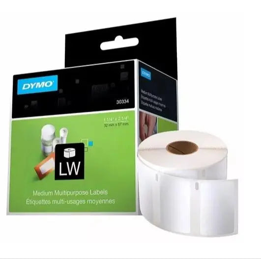 Etiquetas Blancas Multiusos Medianas 32 x 57mm - Dymo - accesorios