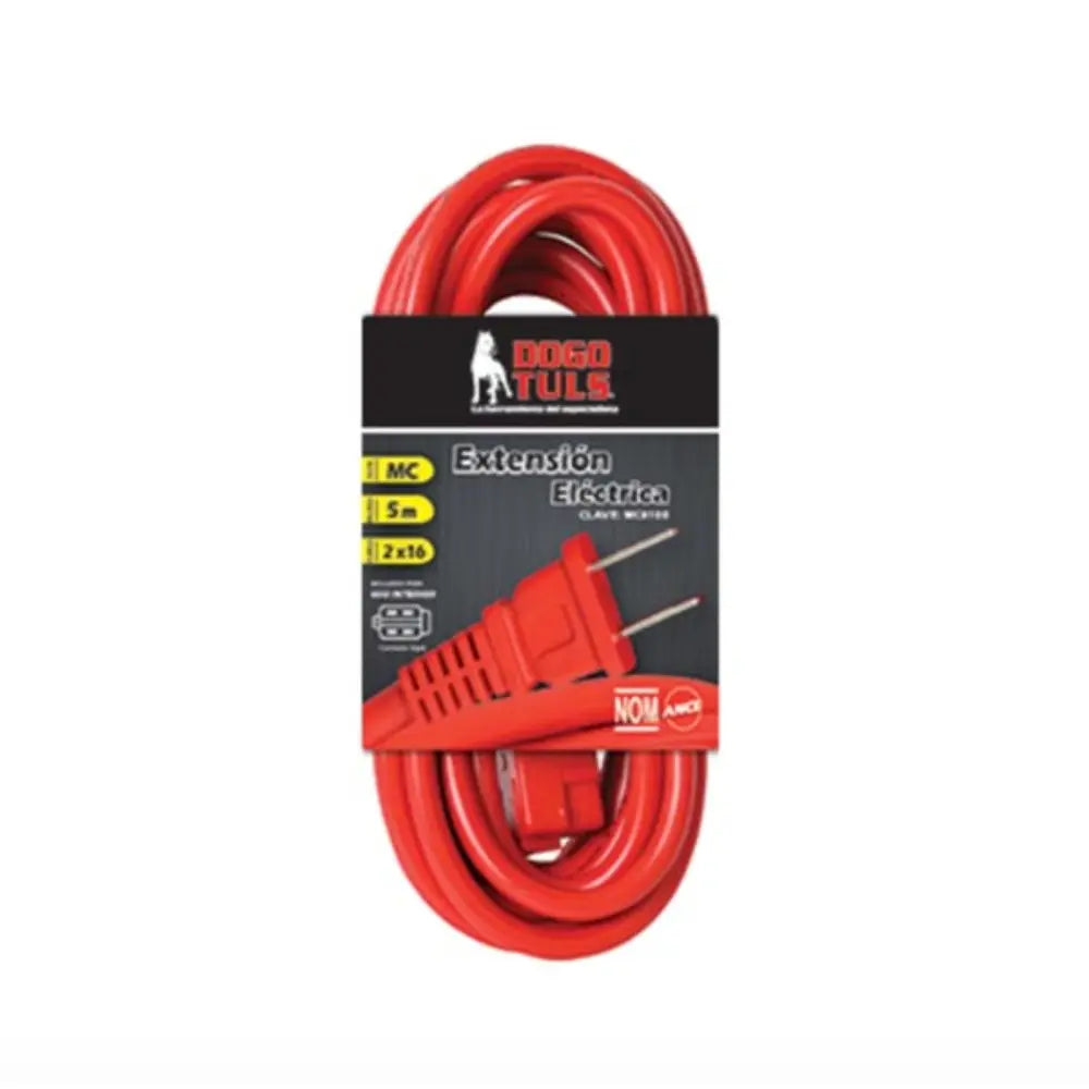EXTENSION ELECTRICA 2x16 5 MTS USO RUDO MC8100 - Dogotuls