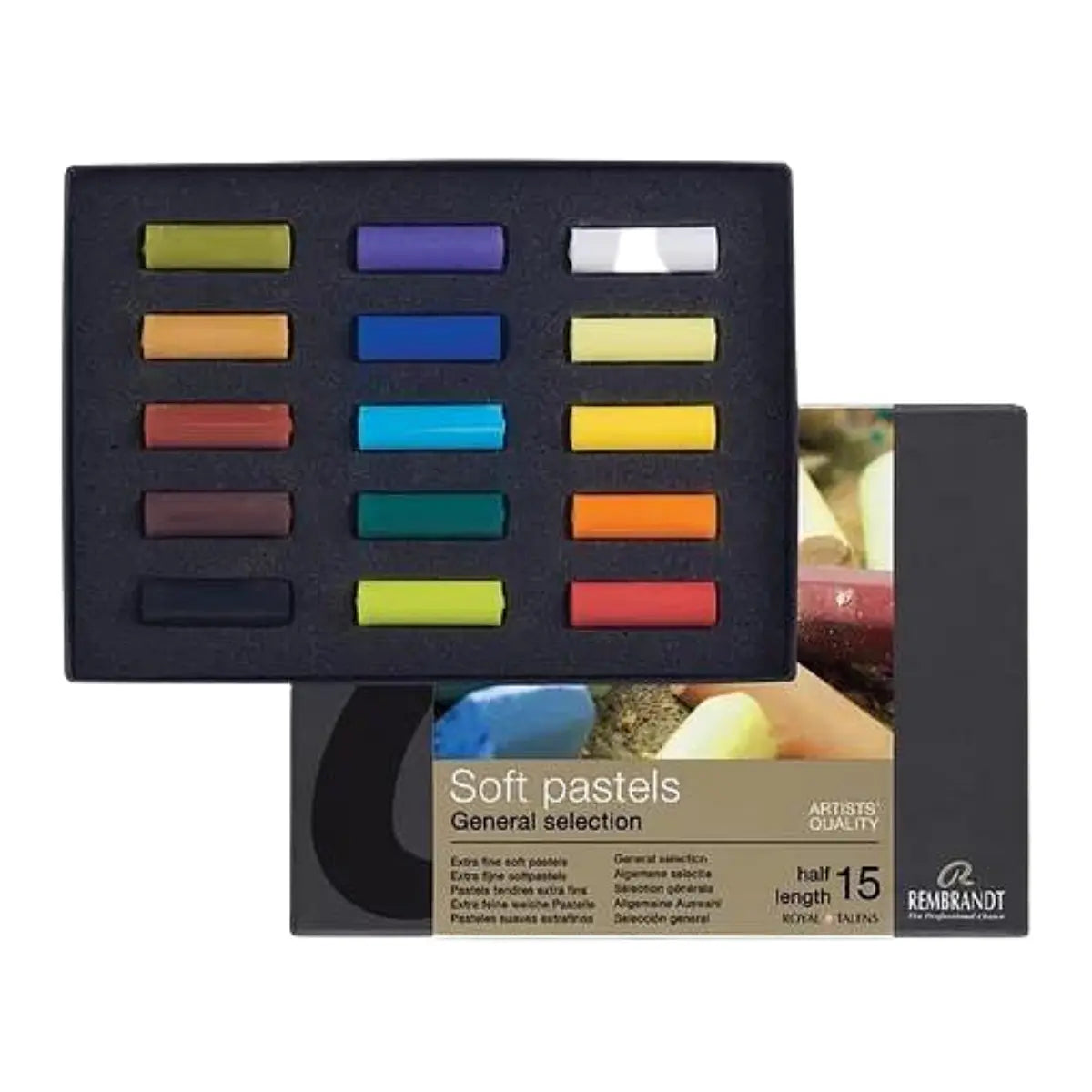 Rembrandt - Set iniciación medios pasteles con 15 colores s- 300C15.5 - Rembrandt - accesorios