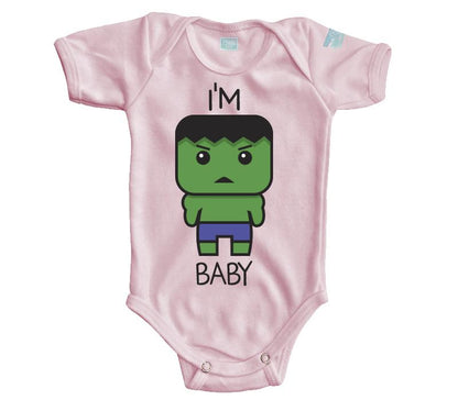 Body Bebe HolkiBaby Pañalero Plash Manga Corta Rosa 0m