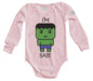 Body Bebe HolkiBaby Pañalero Plash Manga Larga Rosa 0m