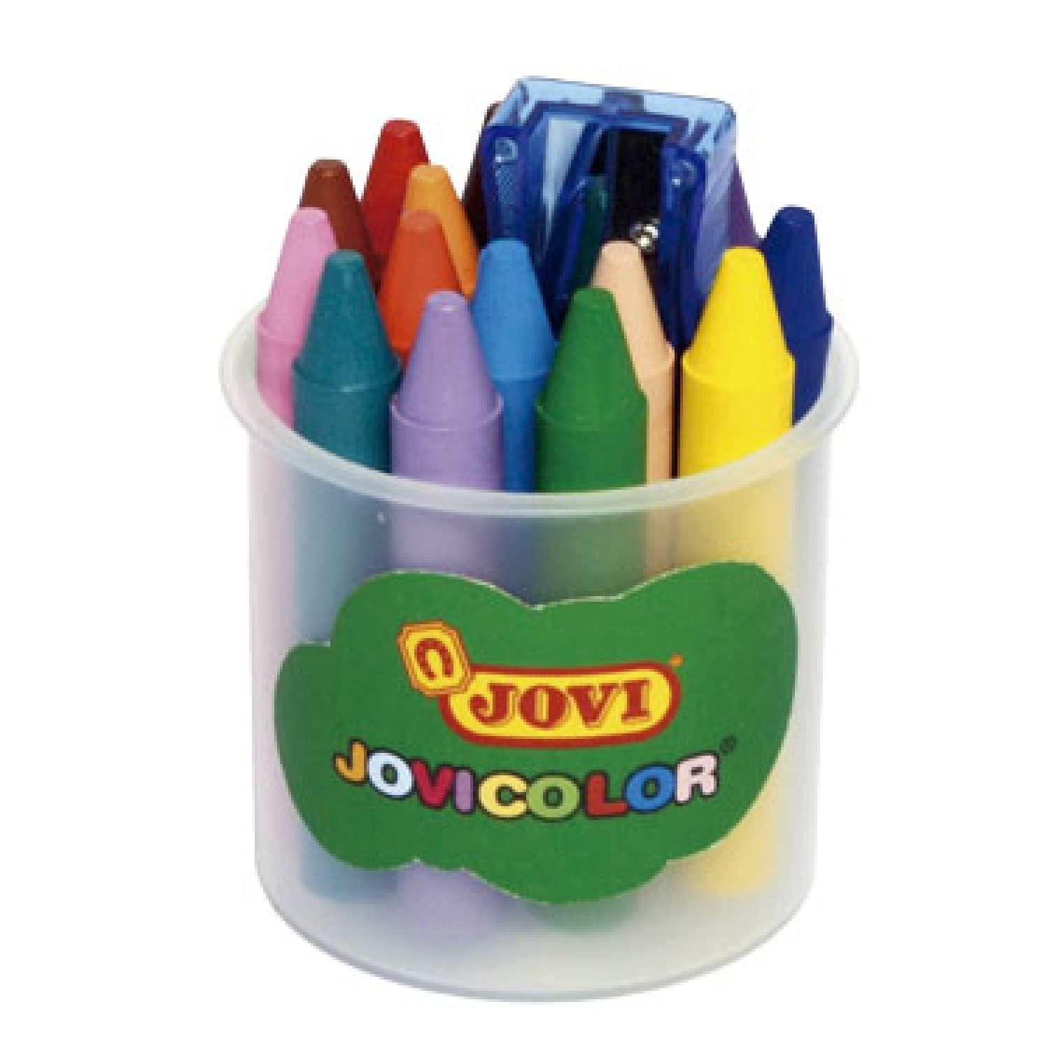 OUTLET - Bote con 16 crayones  + sacapuntas