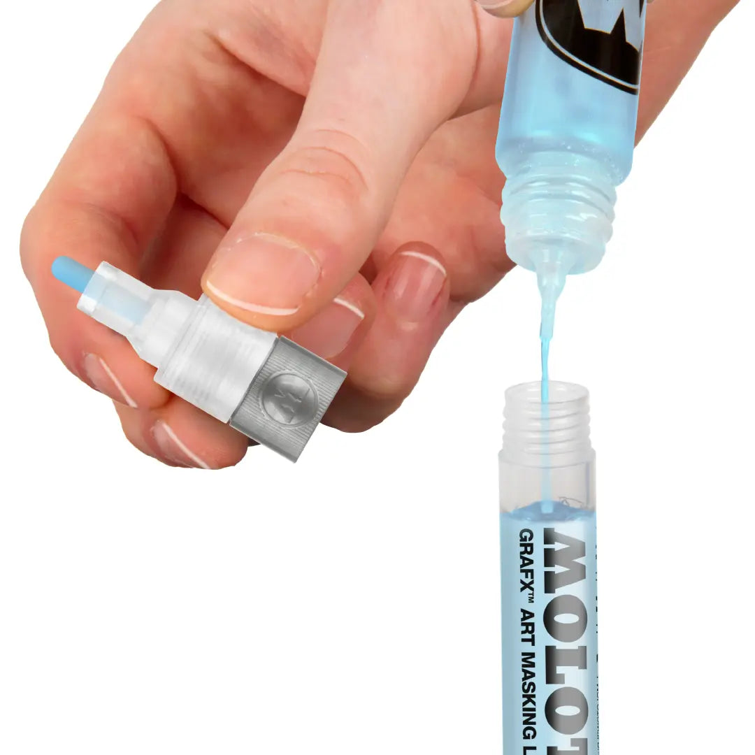 MOLOTOW - ENMASCARADOR MASKING LIQUIDO PUMP MARKER MASKING LIQUID | #BAE0EE  | Opaco | ? | brillante / 4 mm - Molotow - empaque