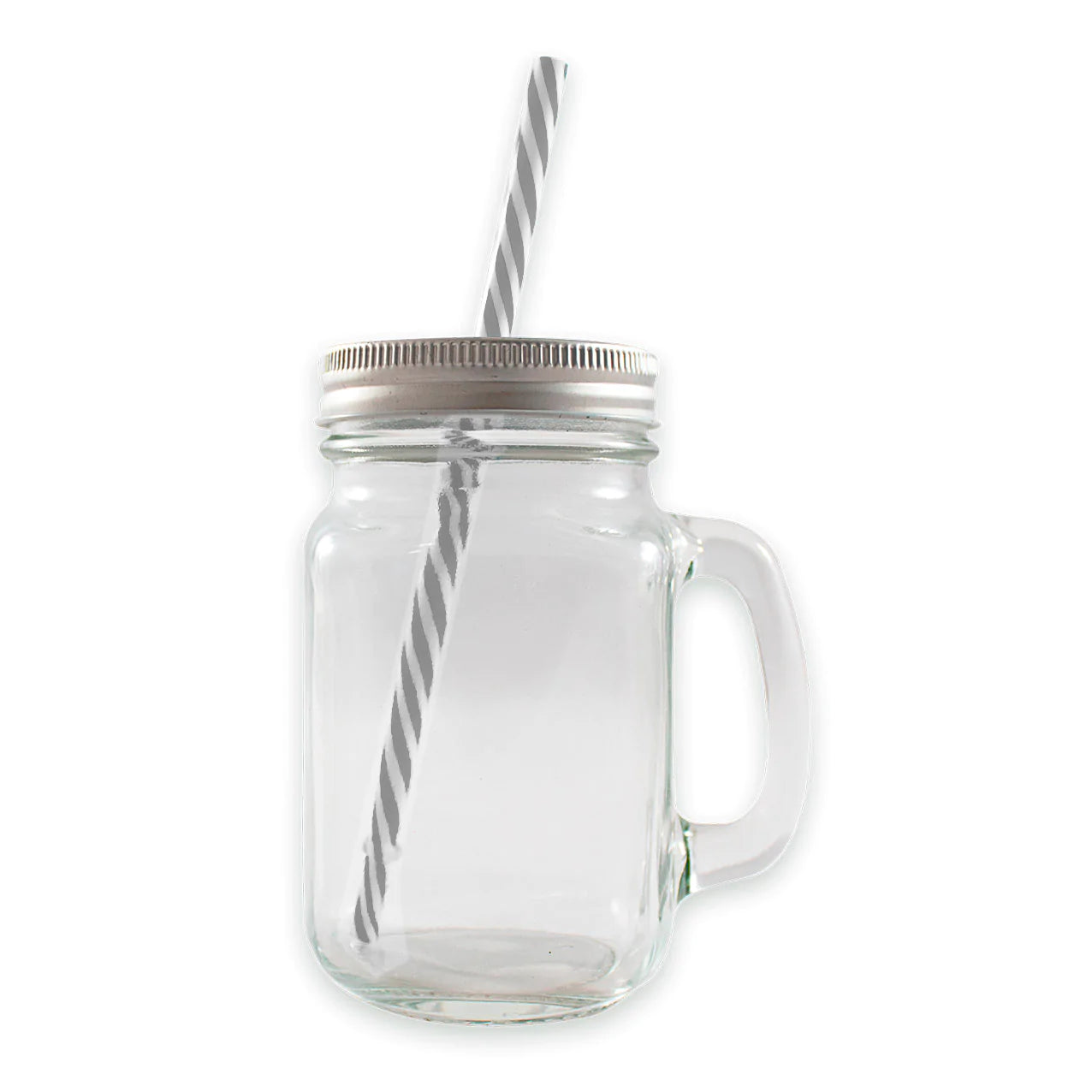 Frasco Mason Jar Ice Cold 16oz Con Asa Liso Transparente - MarchanteMX