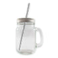 Frasco Mason Jar Ice Cold 16oz Con Asa Liso Transparente - MarchanteMX