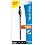 Bolígrafo Paper Mate Eraser Mate Tinta Negra 12 piezas - MarchanteMX
