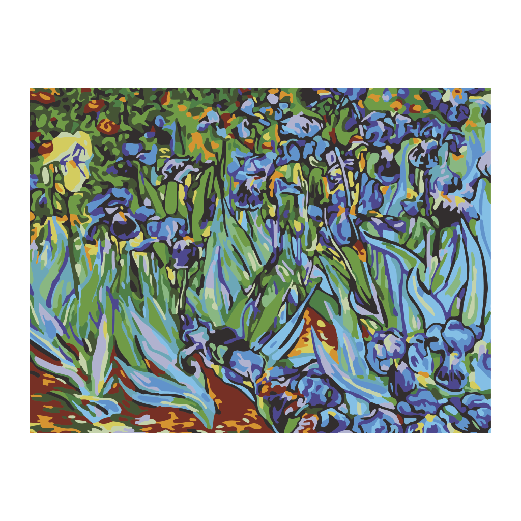 PINTA POR NÚMERO 30X40 LIRIOS