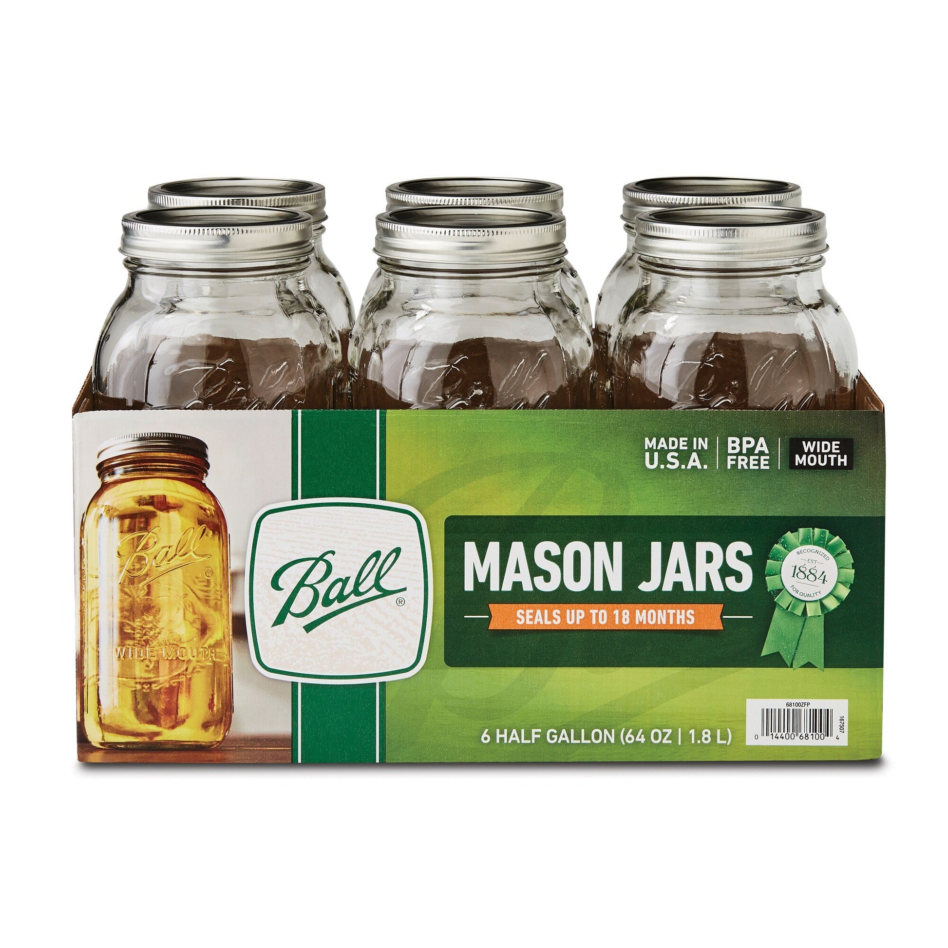 Mason Jars Ball 64 oz Boca Ancha - MarchanteMX