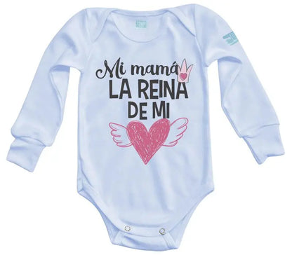 Body Bebé La Reina de Mi corazón (rosa) - MarchanteMX