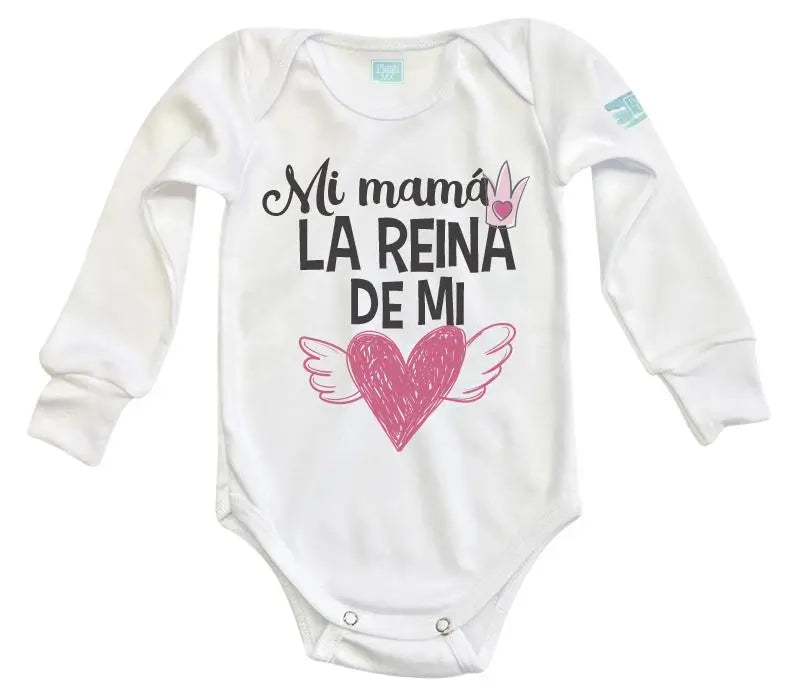 Body Bebé La Reina de Mi corazón (rosa) - MarchanteMX