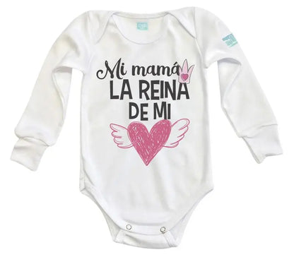 Body Bebé La Reina de Mi corazón (rosa) - MarchanteMX