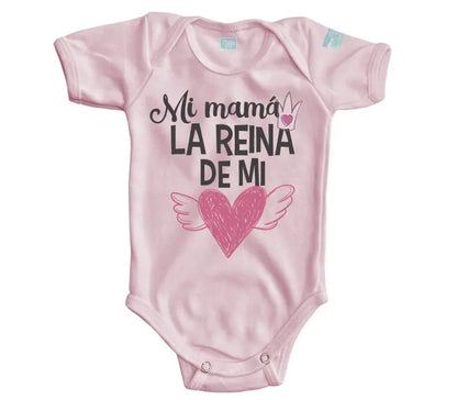 Body Bebé La Reina de Mi corazón (rosa) - MarchanteMX
