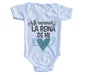 Body Bebé La Reina de Mi corazón (azul) - MarchanteMX