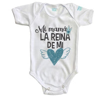 Body Bebé La Reina de Mi corazón (azul) - MarchanteMX