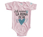 Body Bebé La Reina de Mi corazón (azul) - MarchanteMX