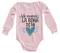 Body Bebé La Reina de Mi corazón (azul) - MarchanteMX