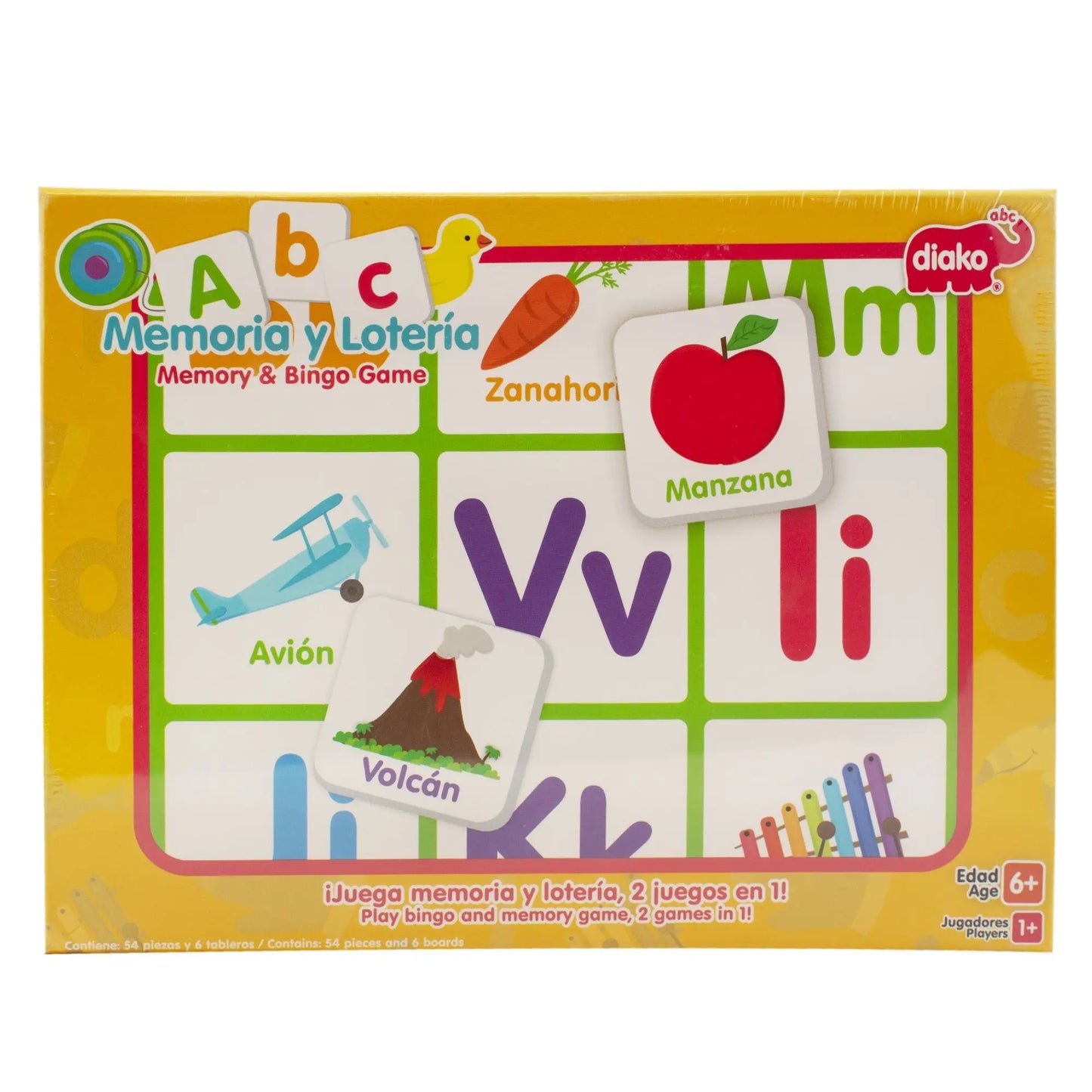 Juego De Memoria Y Lotería Diako Didáctico Niña Niños - Diako - vista lateral