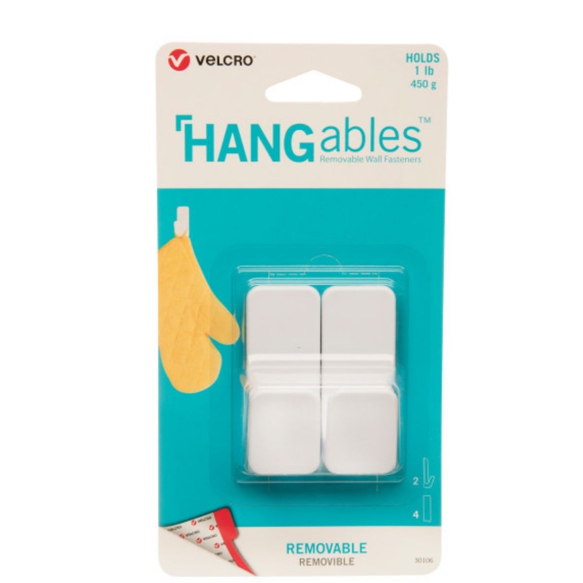 2 Ganchos Sujetadores Adheribles VELCRO® HANGables - MarchanteMX