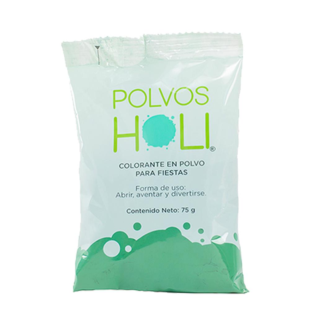 Polvos Holi Original Verde Esmeralda Bolsa 75gr - MarchanteMX