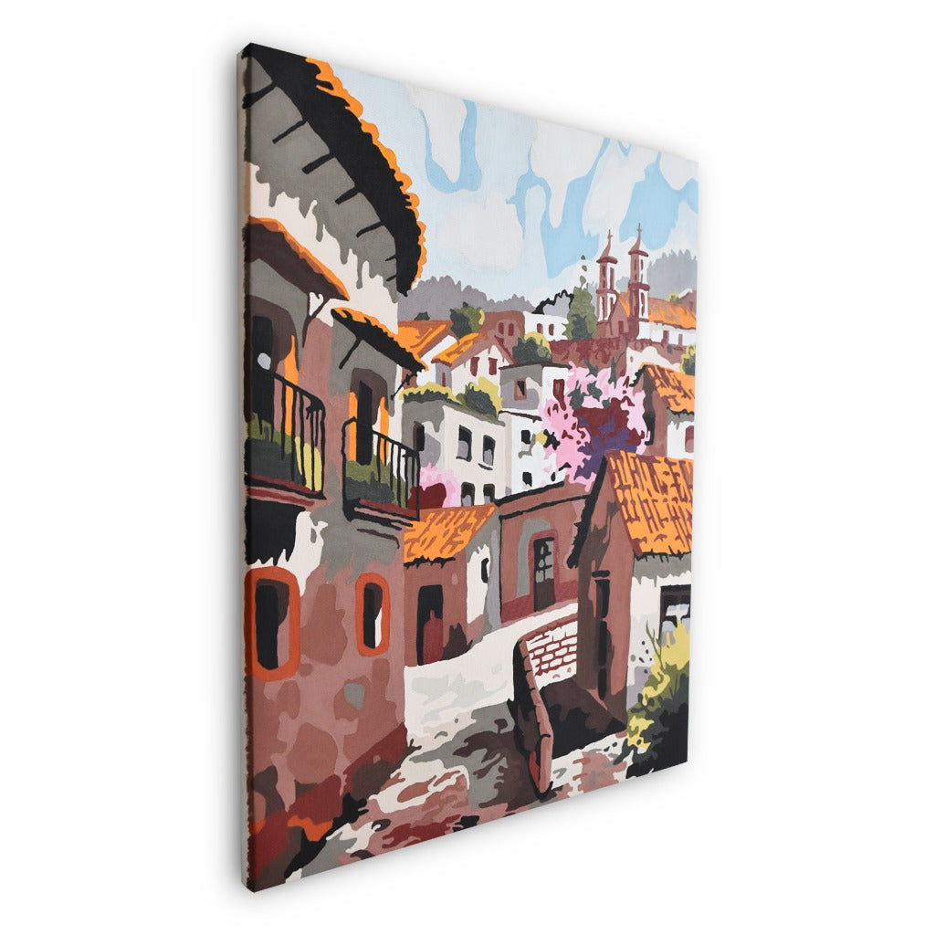 PINTA POR NÚMERO PUEBLO MÁGICO 40X50