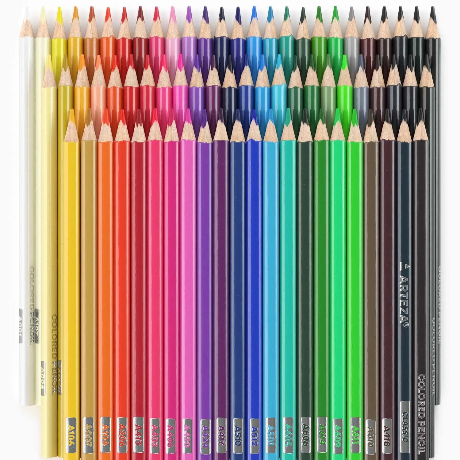 Set 72 Lápices Colores Junior Escolar Dibujo Arteza Classic - Arteza - vista lateral