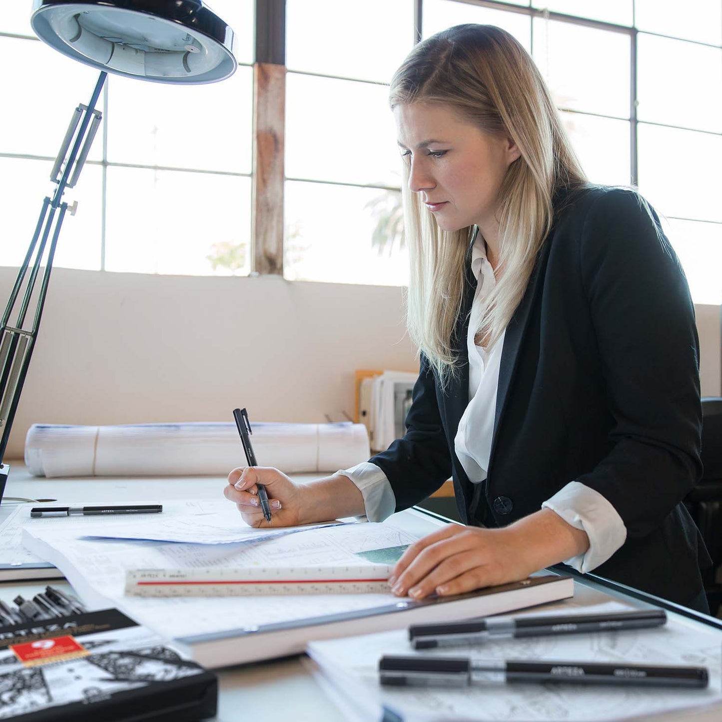 Set 9 Estilógrafos Rotulador Negro 9 Puntas Micron Arteza