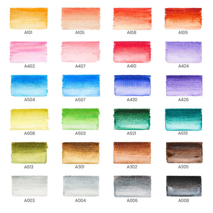 Set 24 Brush Pen Plumón Marcador Punta Pincel Premium Arteza - Coveme - uso