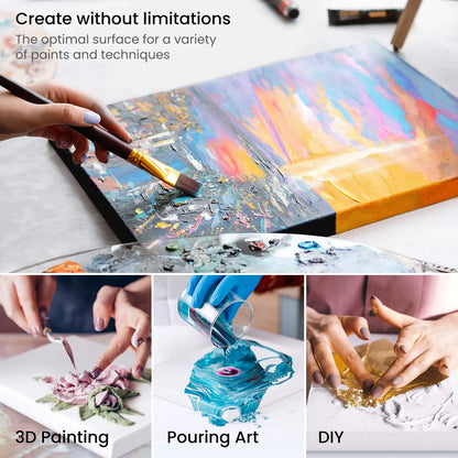6 Pack Lienzo Con Bastidor Canvas Pintura 40.6x50.8 Arteza - Coveme - detalle