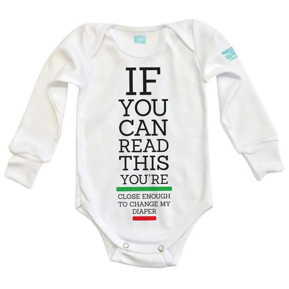 Body Bebé Change Diaper Manga Larga / Blanco / 24m - PLASH