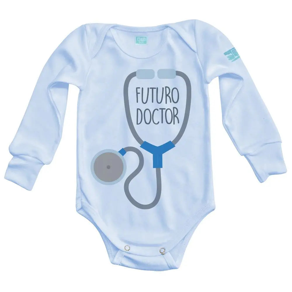 Body para Bebe Futuro Doctor Manga Larga / Azul / 24m - Coveme