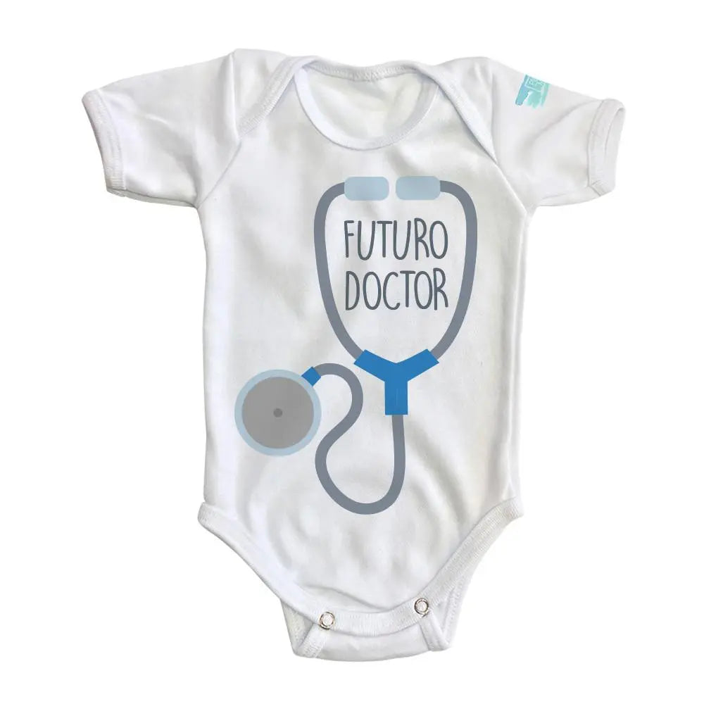 Body para Bebe Futuro Doctor Manga Corta / Blanco / 24m - Coveme