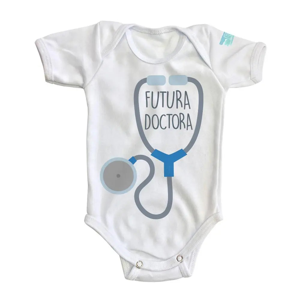 Body para Bebe Futura Doctora Manga Corta / Blanco / 24m - PLASH