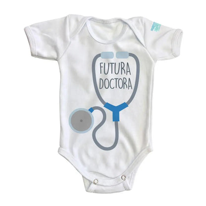 Body para Bebe Futura Doctora Manga Corta / Blanco / 24m - PLASH