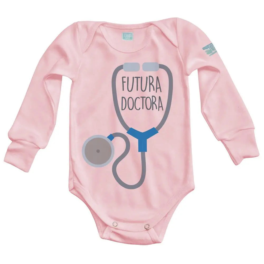 Body para Bebe Futura Doctora Manga Larga / Rosa / 24m - PLASH