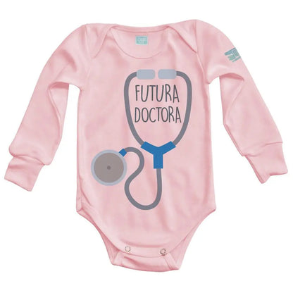 Body para Bebe Futura Doctora Manga Larga / Rosa / 24m - PLASH