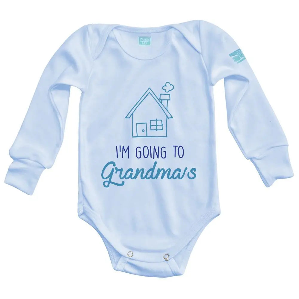 Body Bebé Grandma´s House Manga Larga / Azul / 24m - PLASH