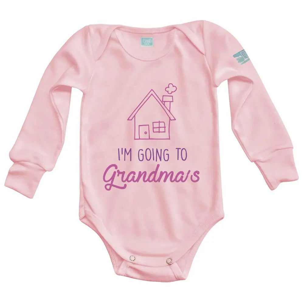 Body Bebé Grandma´s House Manga Larga / Rosa / 24m - PLASH - vista lateral