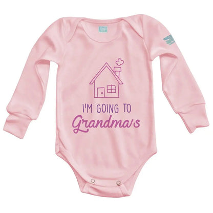 Body Bebé Grandma´s House Manga Larga / Rosa / 24m - PLASH - vista lateral