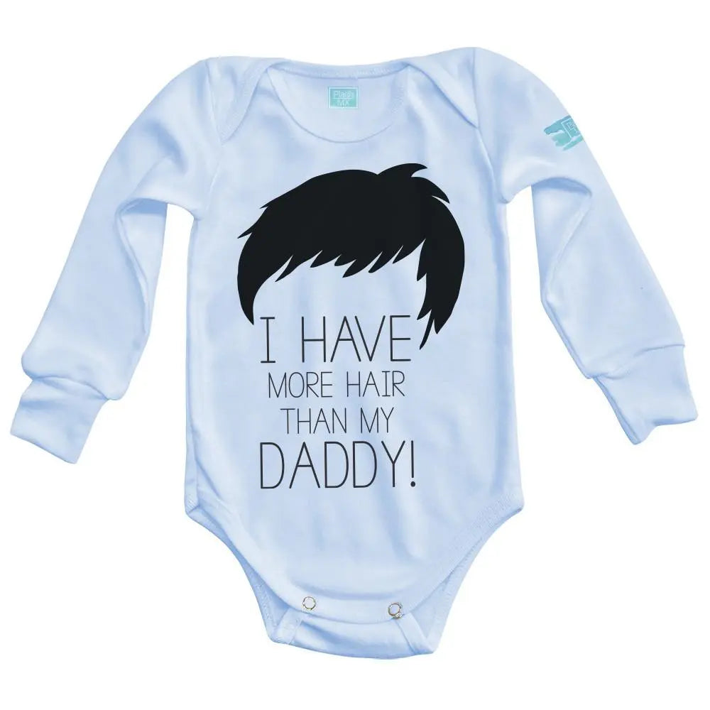 Body Bebé Daddy´s Hair Manga Larga / Azul / 24m - Coveme