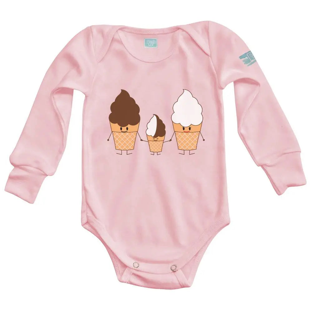 Body Bebé Familia Helados - MarchanteMX
