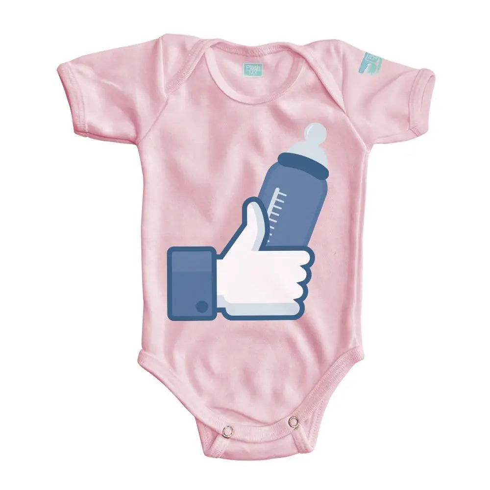 Body Bebé Like Rosa / Azul Intenso / Corta / 24m - Politec - vista lateral