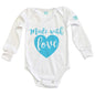 Body Bebé Made With Love Diseño Azul - MarchanteMX
