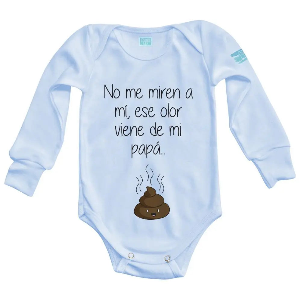 Body Bebé Ese Olor es Papá Manga Larga / Azul / 24m - PLASH